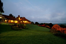 Aberdare country club grounds at night, Kenya