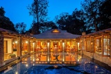 Arusha Coffee Lounge restaurant at night