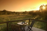 Camp Shonga deck at sunset