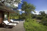 Leadwood Lodge private deck and view over river