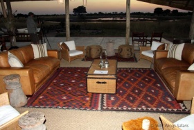 Comfortable lounge at Camp Hwange