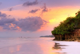 Sunrise over Kenya's Diani Beach