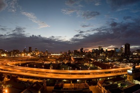 Johannesburg City viewed from M1 highway