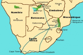 Signature Southern Africa Safari Map