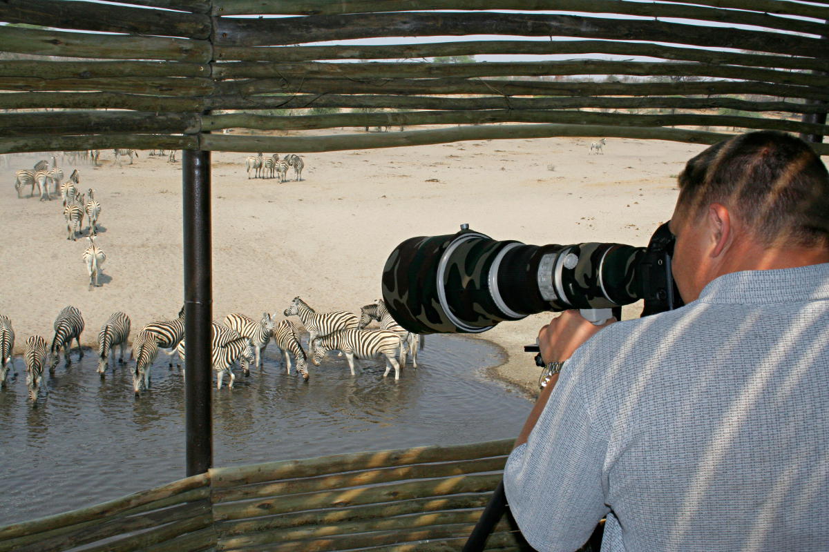 Photographer-hide by Photographer at a hide Photographer-hide by Photographer at a hide