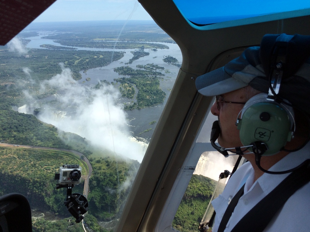 Helicopter over victora falls by Michelle Leask Helicopter over victora falls by Michelle Leask